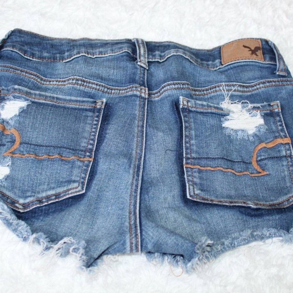American Eagle Hi-Rise Shortie Jean Shorts HW7859 - Picture 4 of 6
